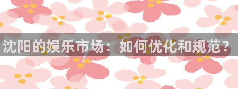 万事娱乐登录：沈阳的娱乐市场：如何优化和规范？